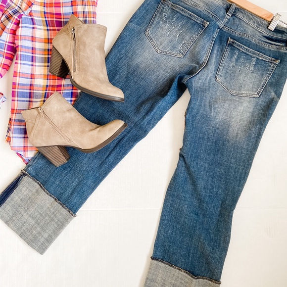 🆕 NWOT Anthro Pilcro Hyphen Cropped sequin Jean - Picture 3 of 7